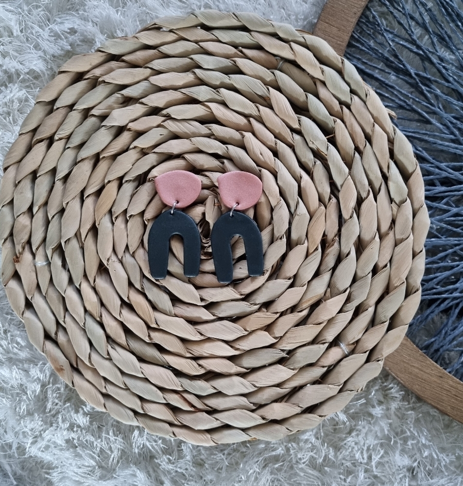 Champagne rose earrings